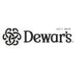 Dewar's logo, black text on a white background, square