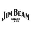 Jim Beam logo in a square box with a white background