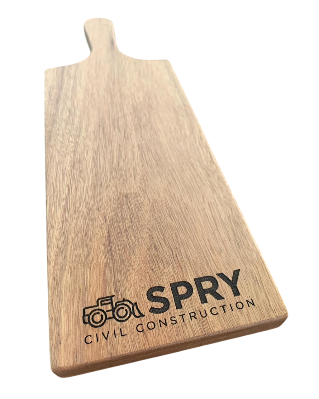 Custom engraved promotional gift boards with handle for SPRY Civil Construction