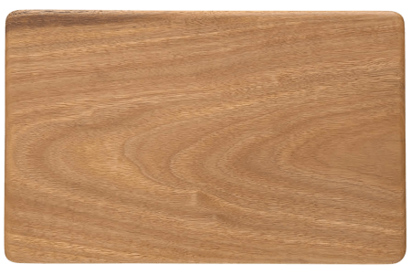 A chopping board displayed in Australian hardwood Blackbutt