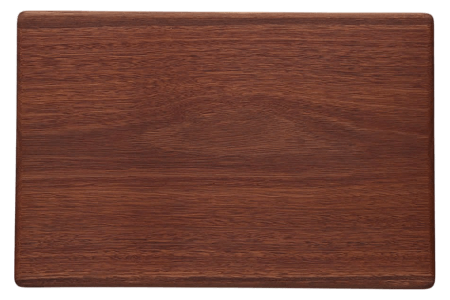 A chopping board displayed in Australian hardwood Red Gum